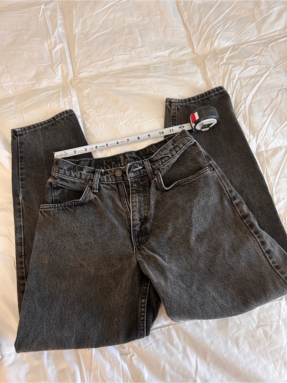 Levi's Black Washed Straight Jeans